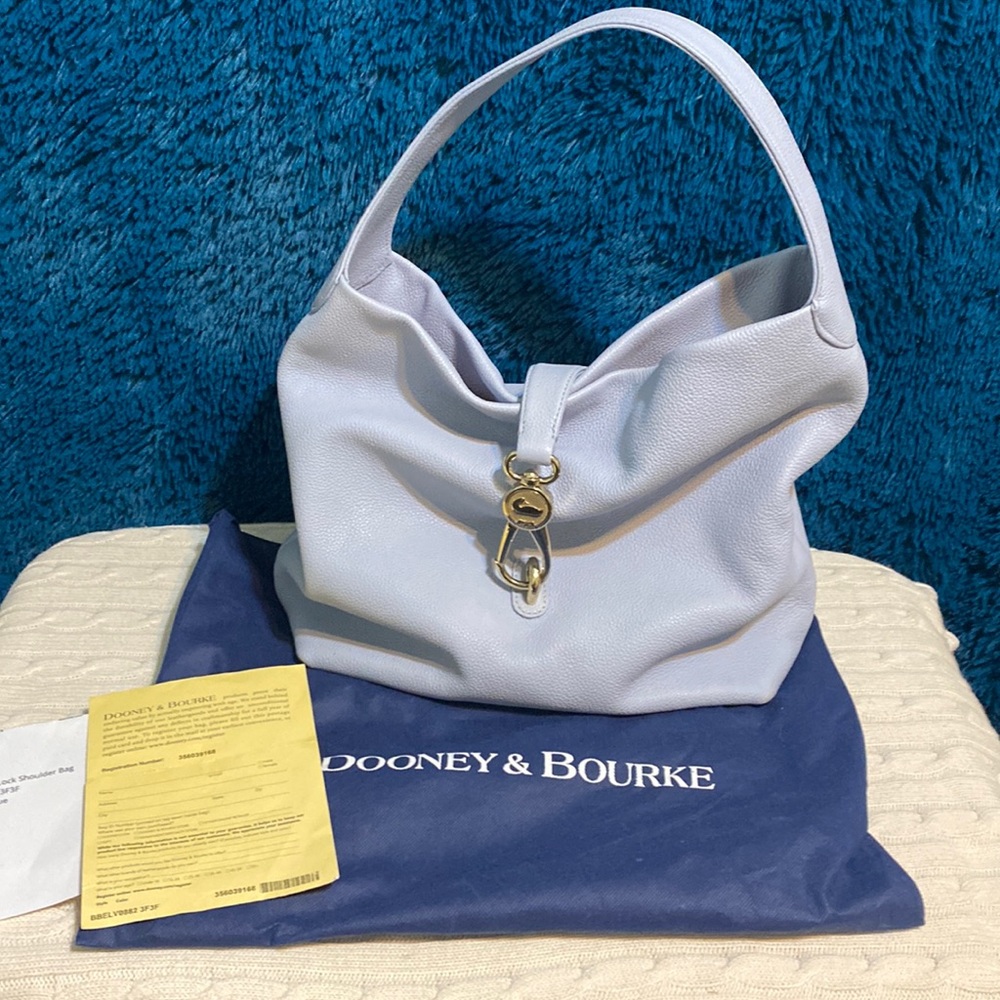 Dooney& Bourne Belvedere Logo lock shoulder bag. Like new.
